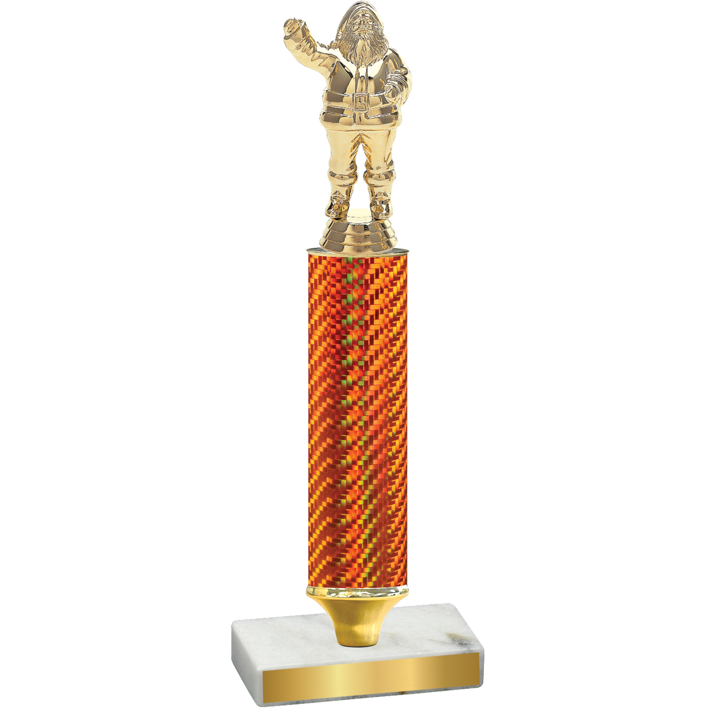 Value Orange Carbon Fiber Holiday Trophy