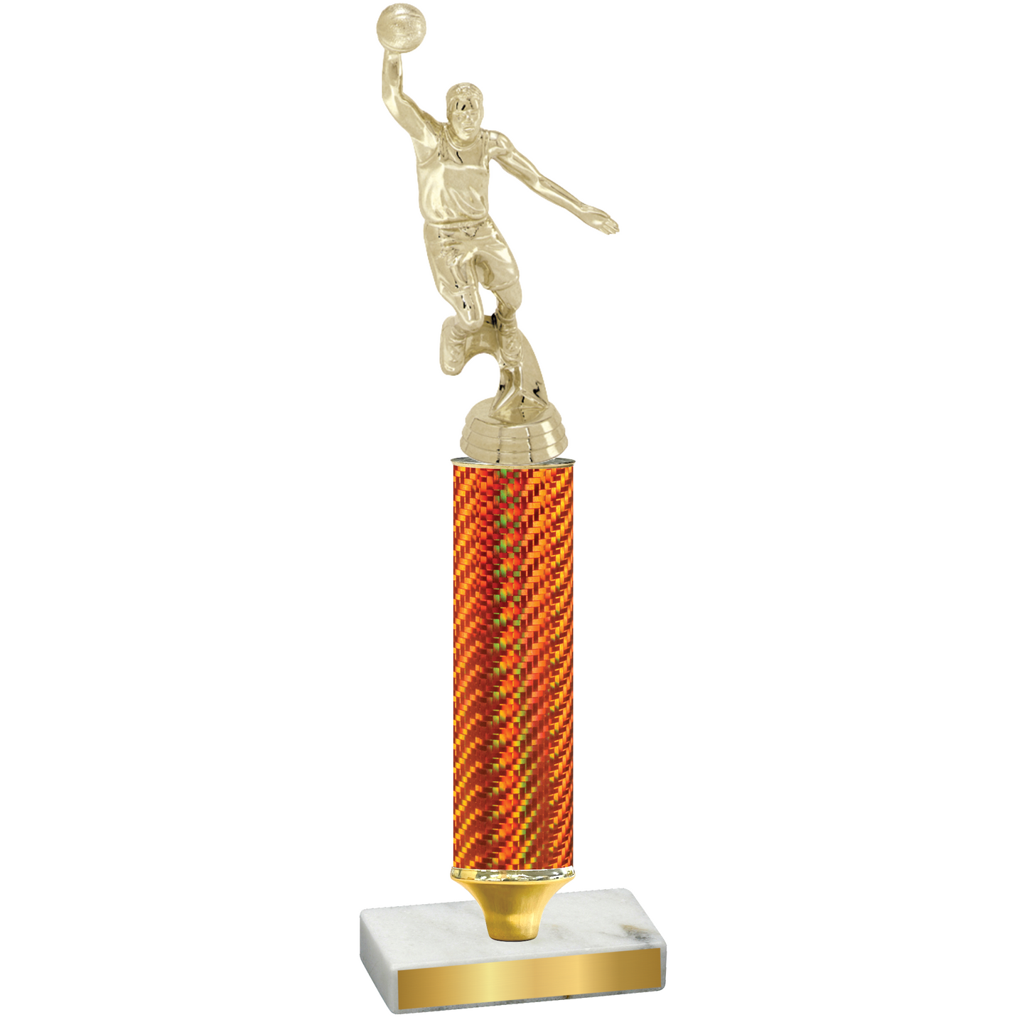 Value Orange Carbon Fiber Basketball Trophy