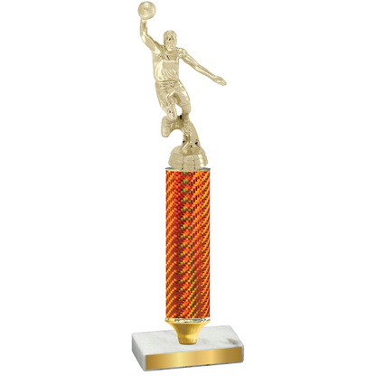 Value Orange Carbon Fiber Basketball Trophy