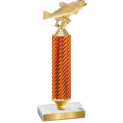 Value Orange Carbon Fiber Fishing Trophy