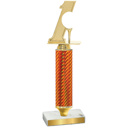 Value Orange Carbon Fiber Golf Trophy