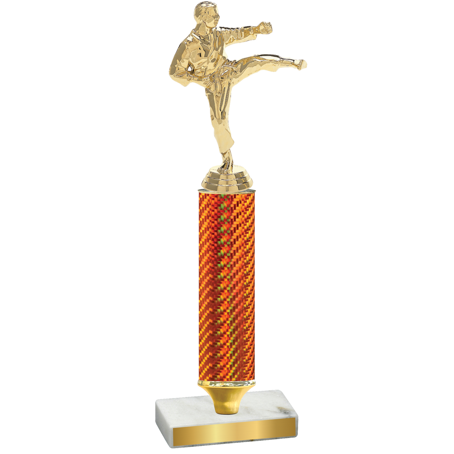 Value Orange Carbon Fiber Karate Trophy