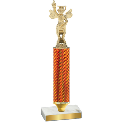 Value Orange Carbon Fiber Academics Trophy