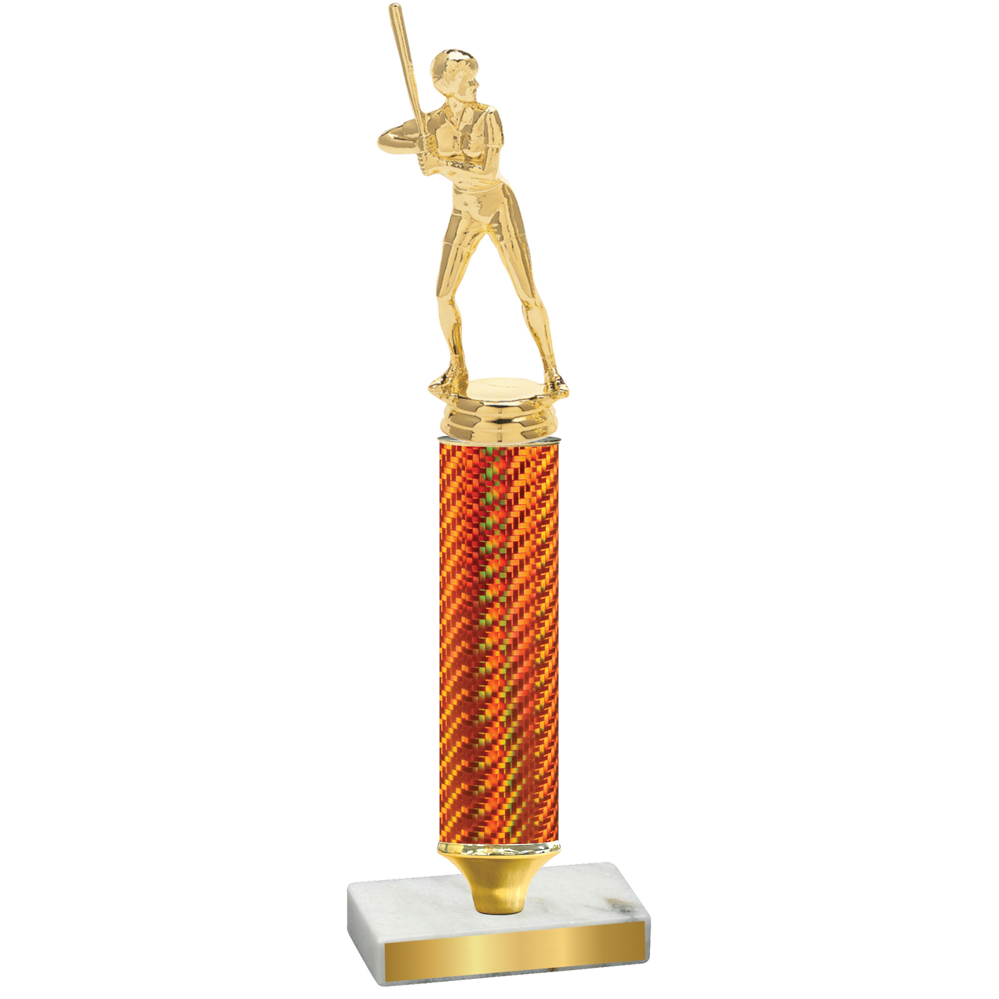 Value Orange Carbon Fiber Softball Trophy