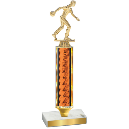 Value Orange Glacier Bowling Trophy