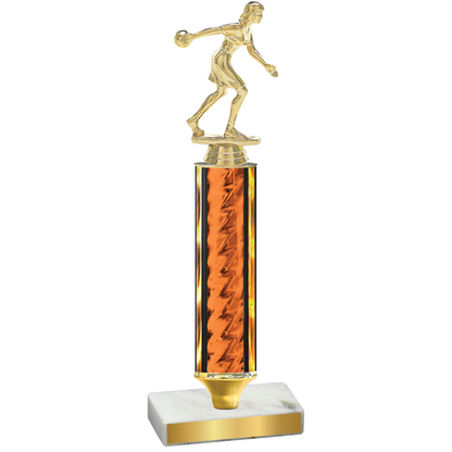 Value Orange Glacier Bowling Trophy