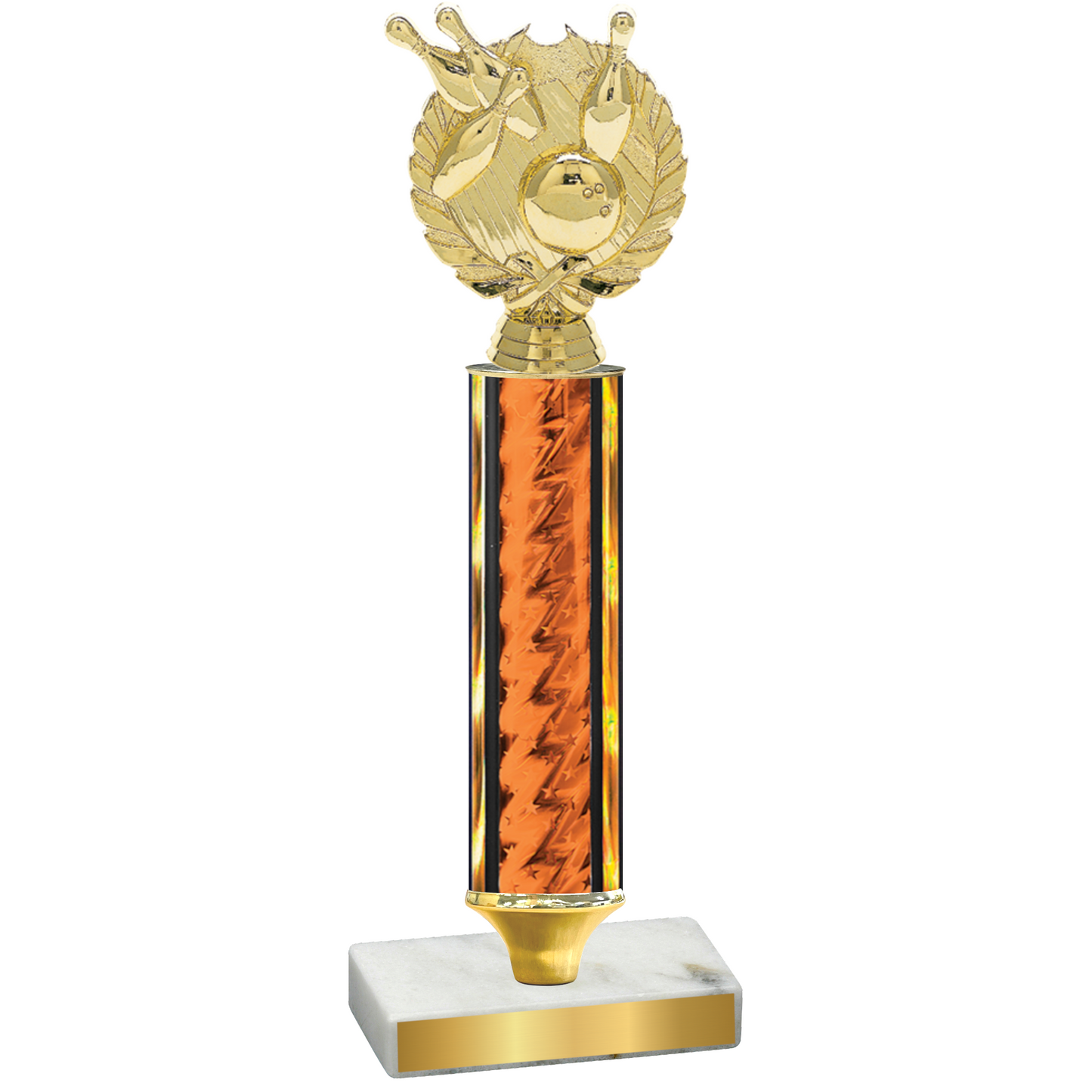 Value Orange Glacier Bowling Trophy