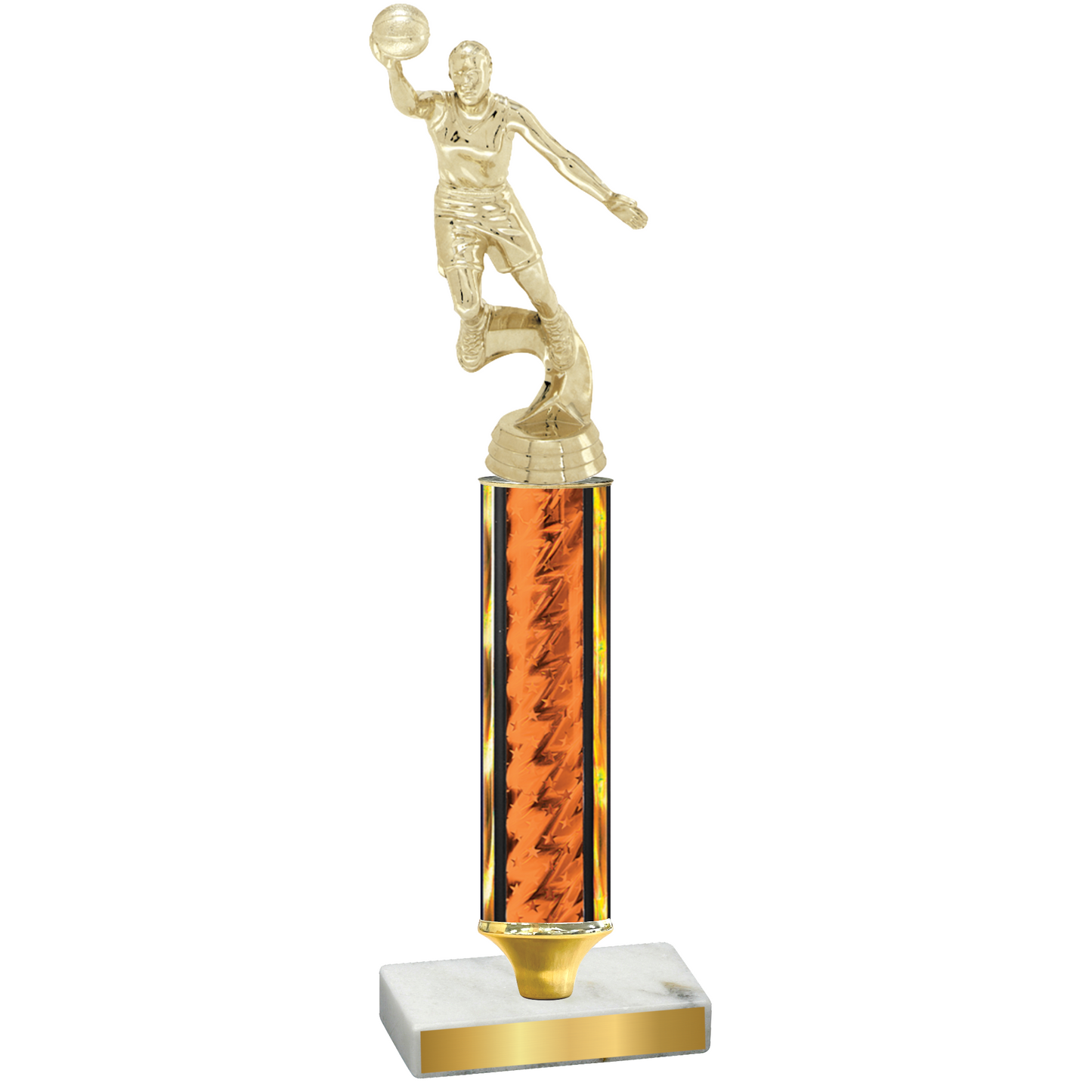 Value Orange Glacier Basketball Trophy