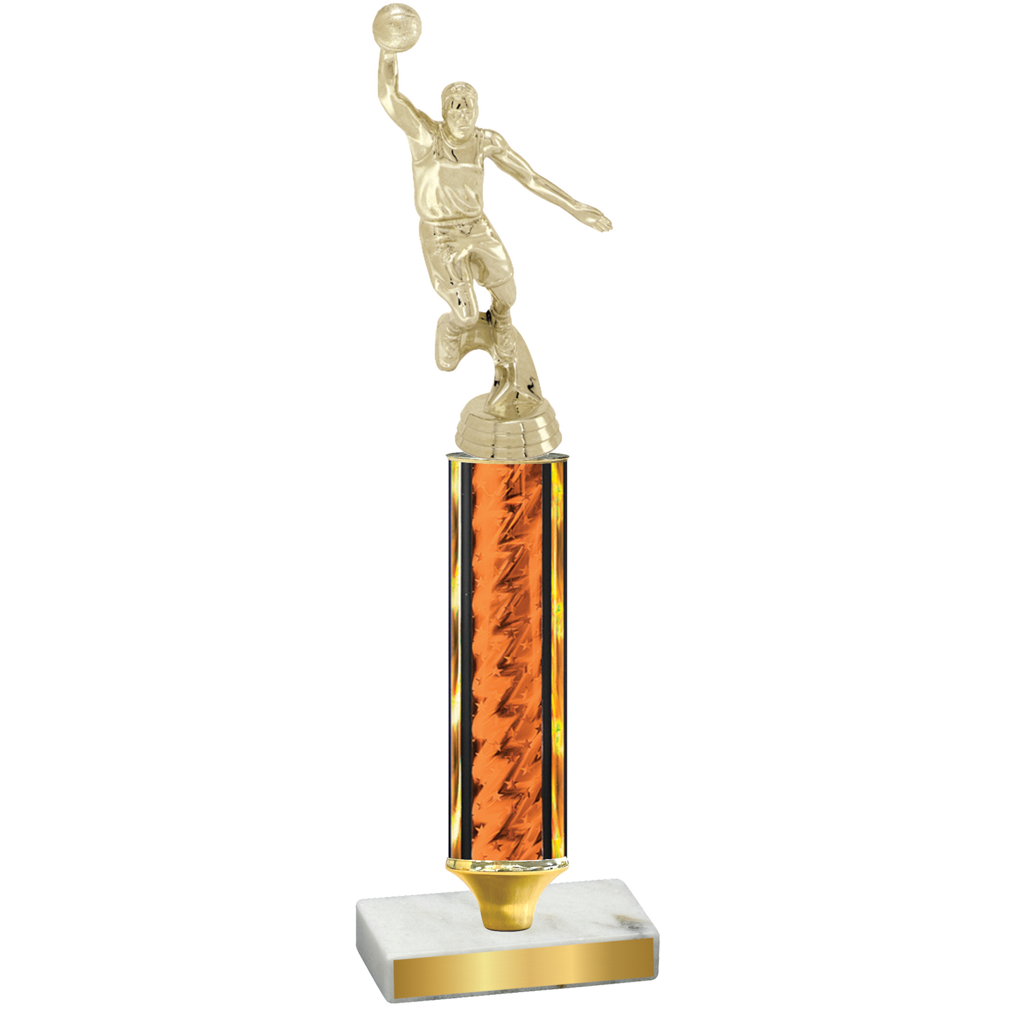 Value Orange Glacier Basketball Trophy