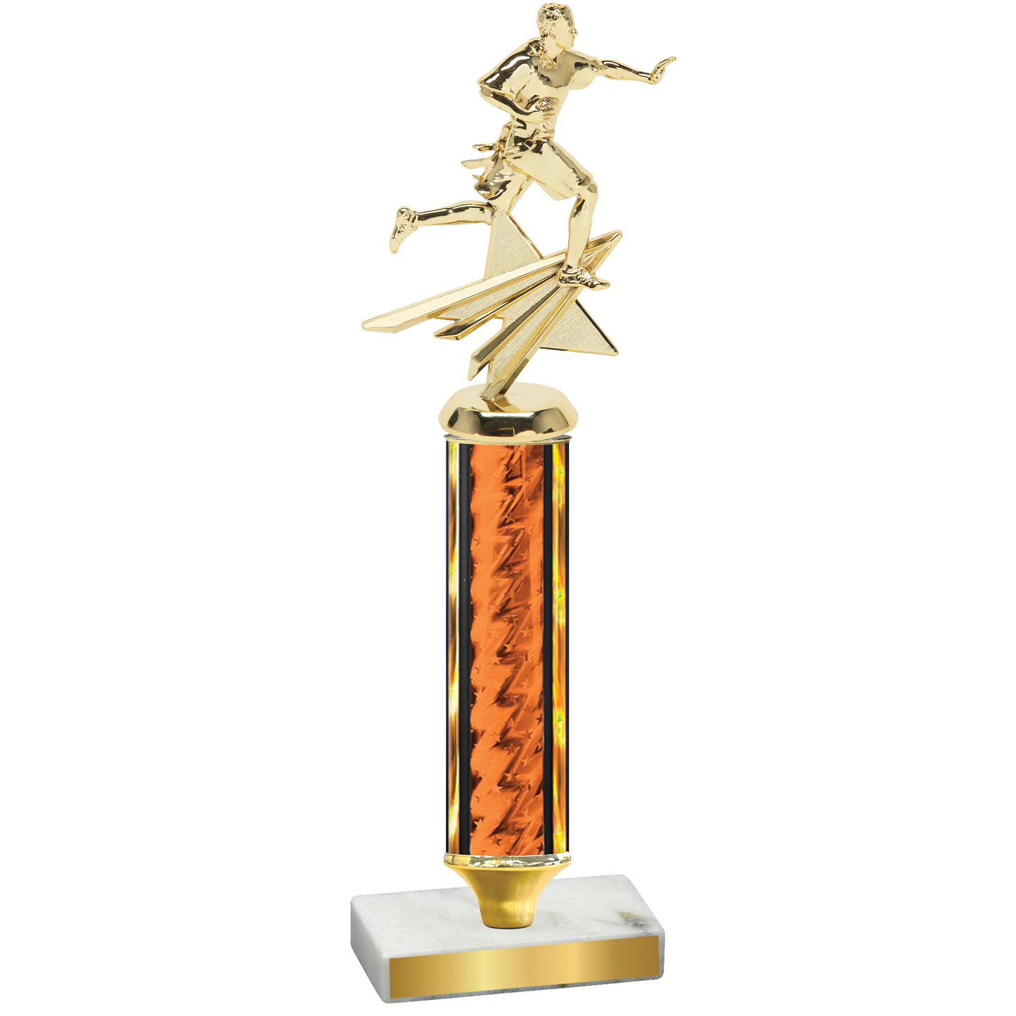 Value Orange Glacier Flag Football Trophy