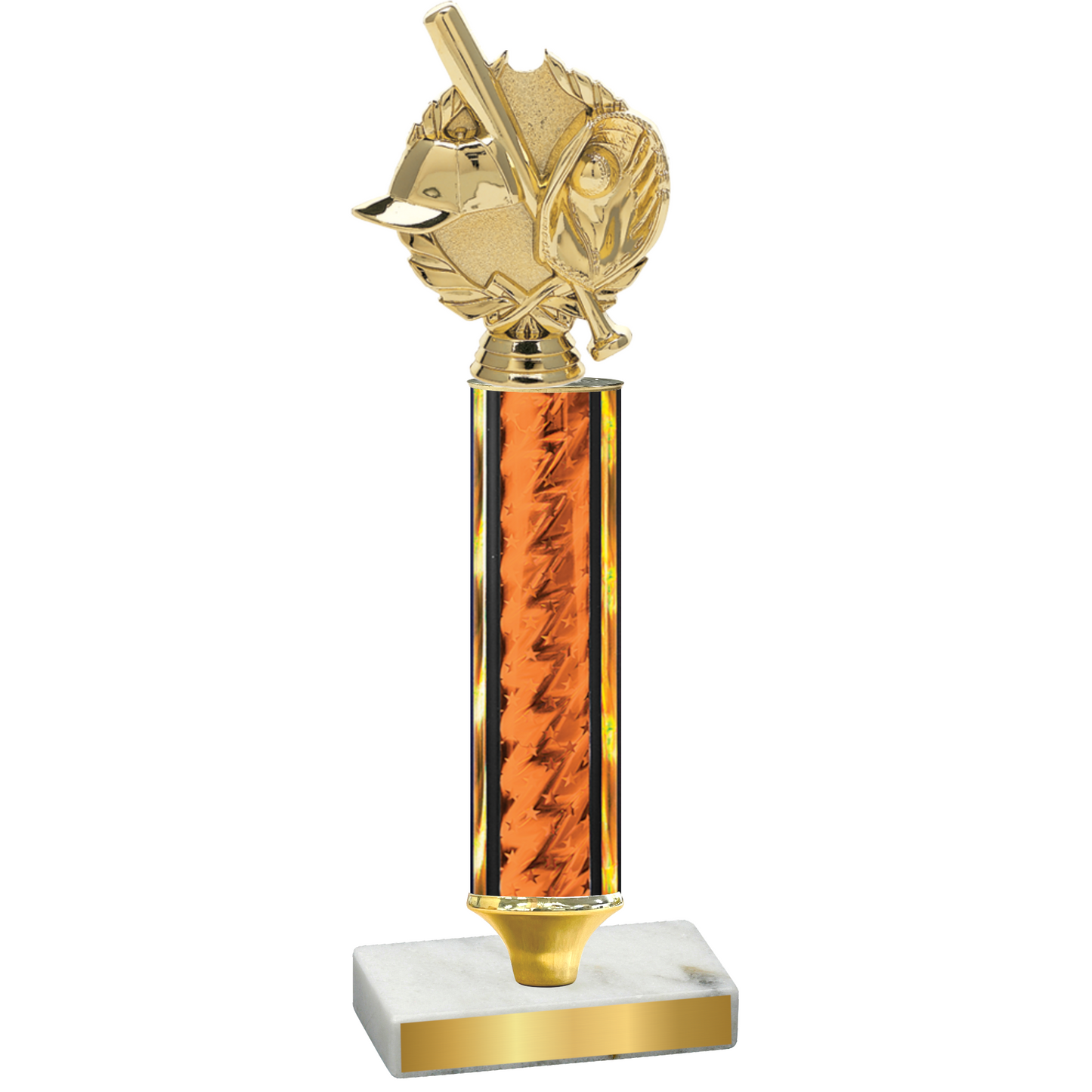 Value Orange Glacier Baseball Trophy