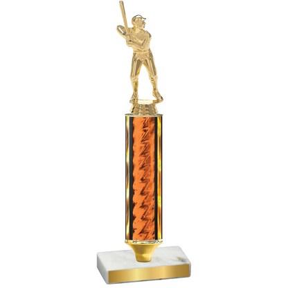 Value Orange Glacier Baseball Trophy