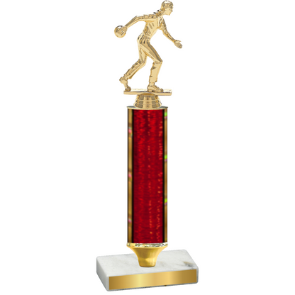 Value Red Glacier Bowling Trophy