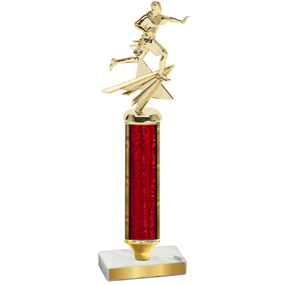 Value Red Glacier Flag Football Trophy