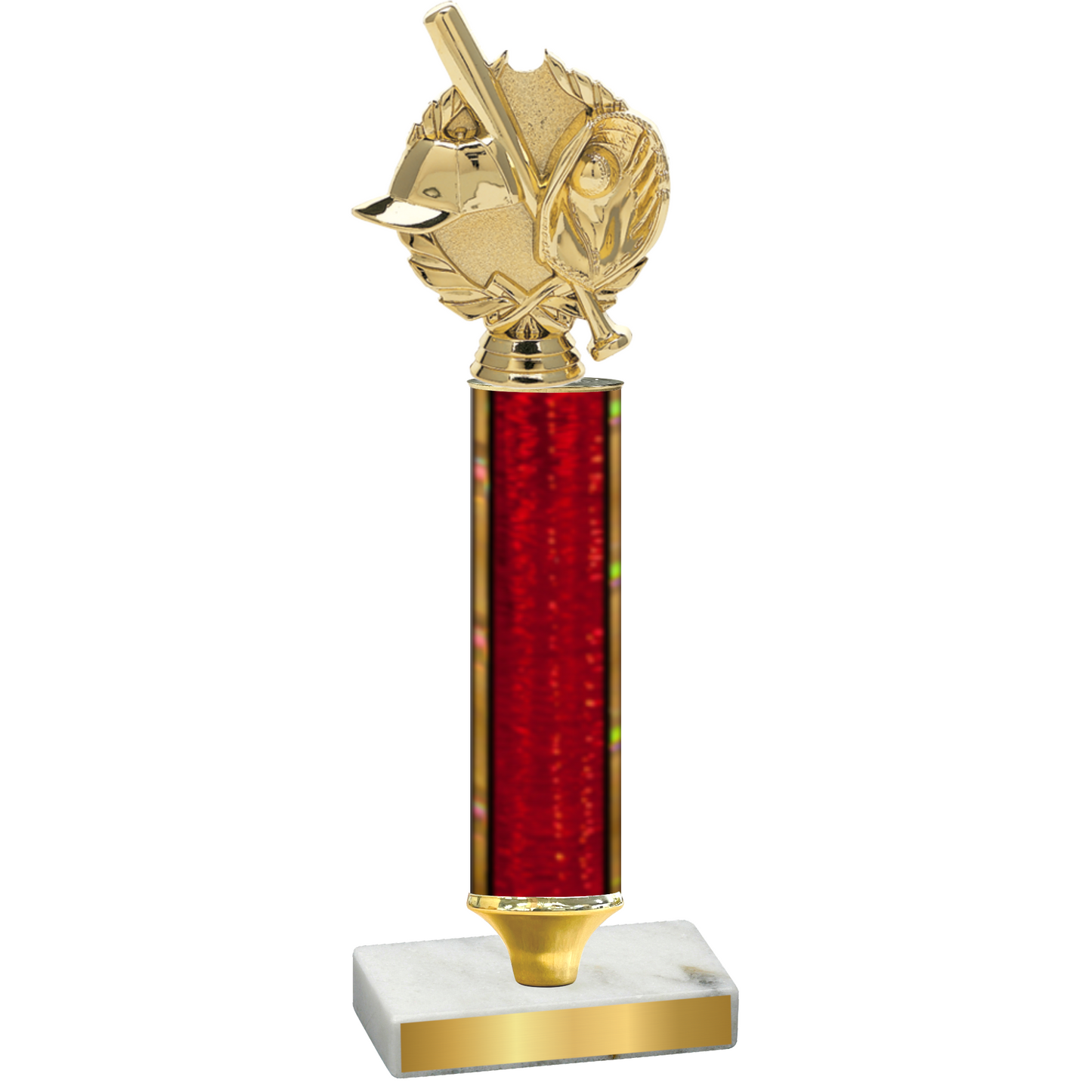 Value Red Glacier Baseball Trophy