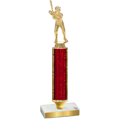 Value Red Glacier Baseball Trophy