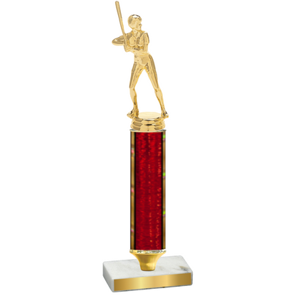 Value Red Glacier Softball Trophy