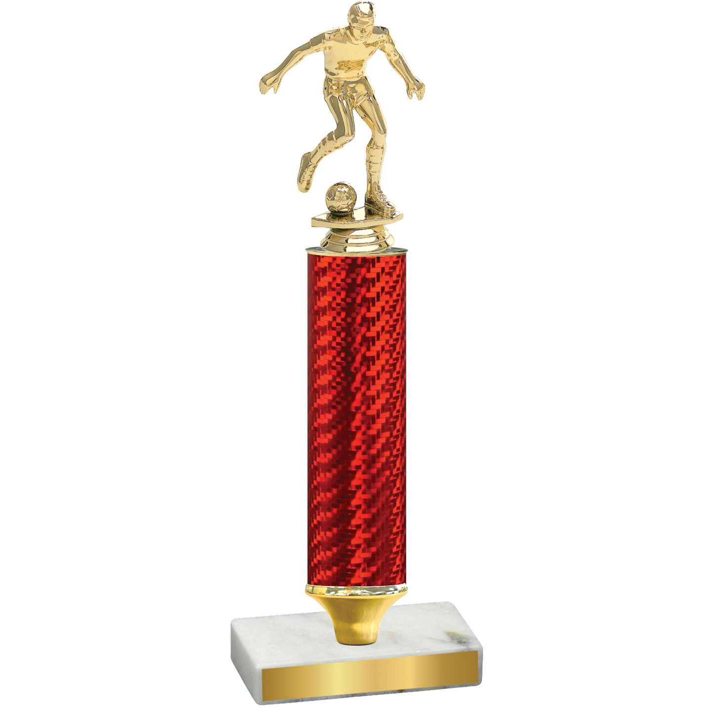 Value Red Carbon Fiber Soccer Trophy