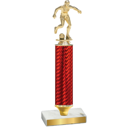 Value Red Carbon Fiber Soccer Trophy