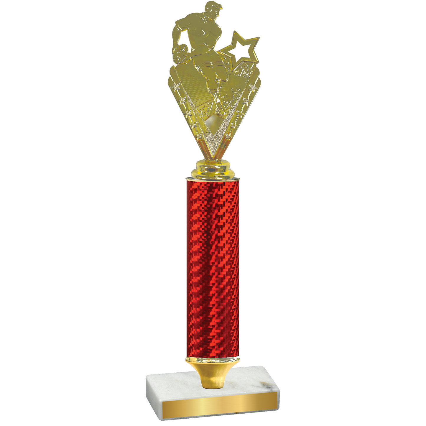 Value Red Carbon Fiber Rugby Trophy