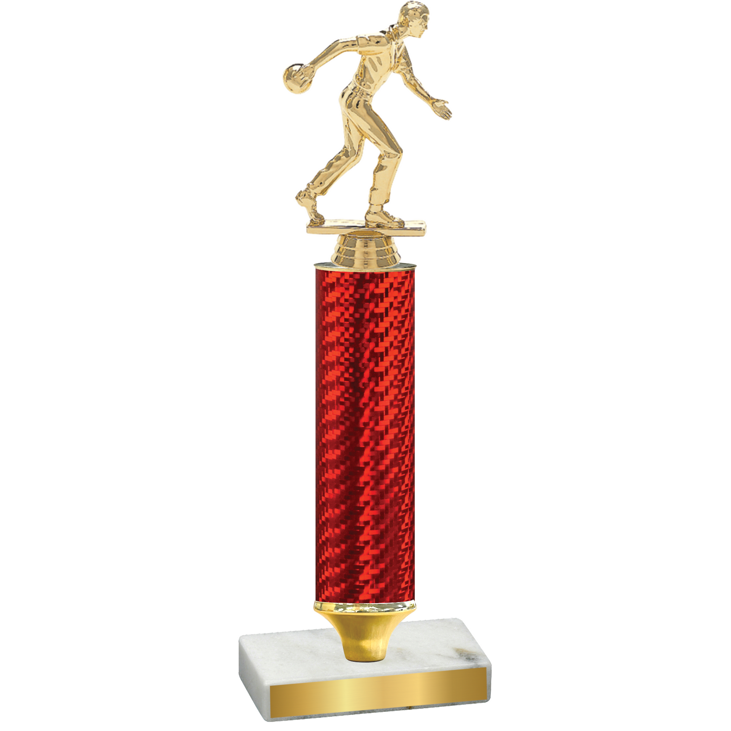 Value Red Carbon Fiber Bowling Trophy