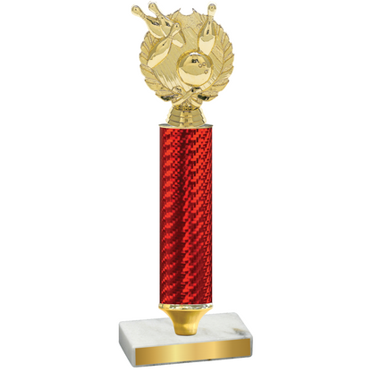 Value Red Carbon Fiber Bowling Trophy