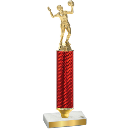 Value Red Carbon Fiber Volleyball Trophy