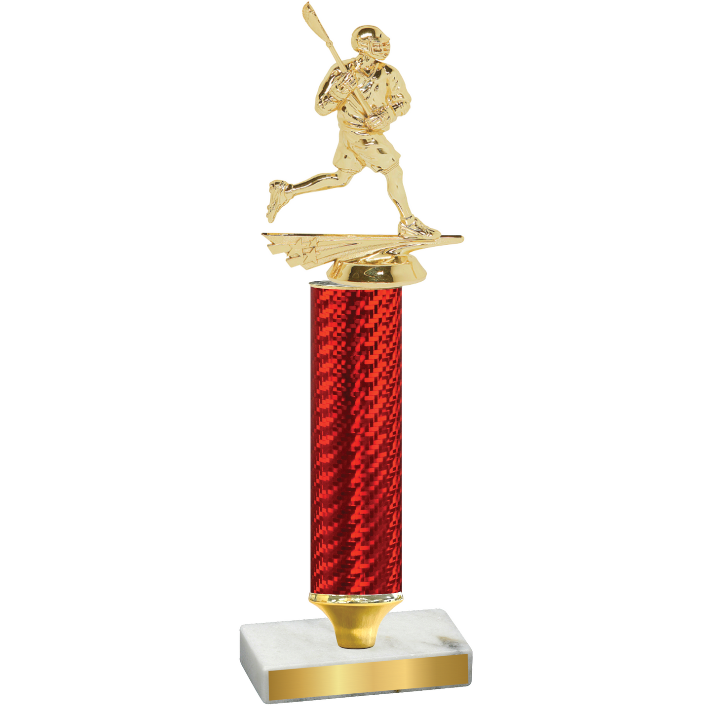 Value Red Carbon Fiber Lacrosse Trophy