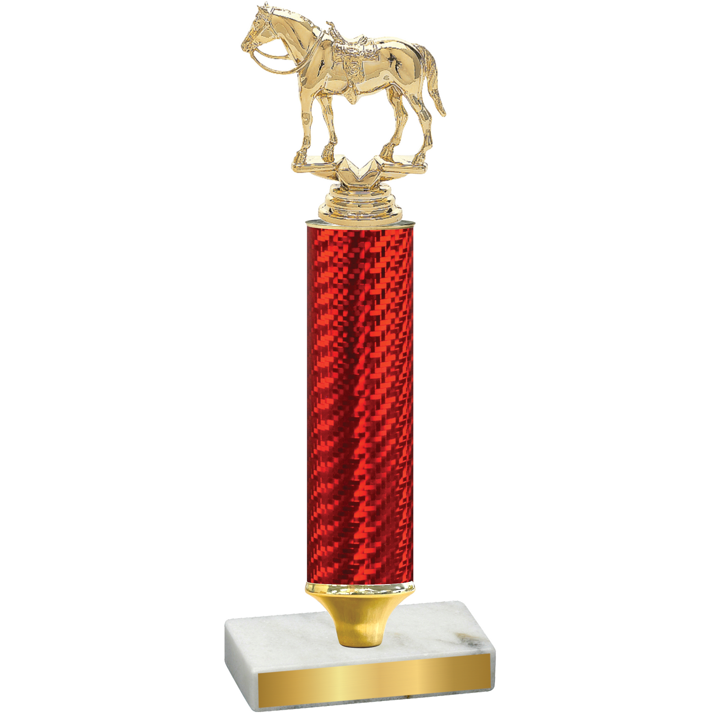 Value Red Carbon Fiber Horses Trophy