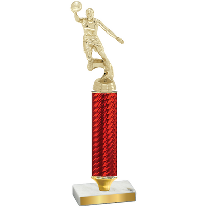 Value Red Carbon Fiber Basketball Trophy