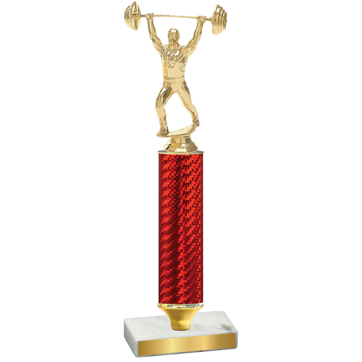 Value Red Carbon Fiber Weights Trophy