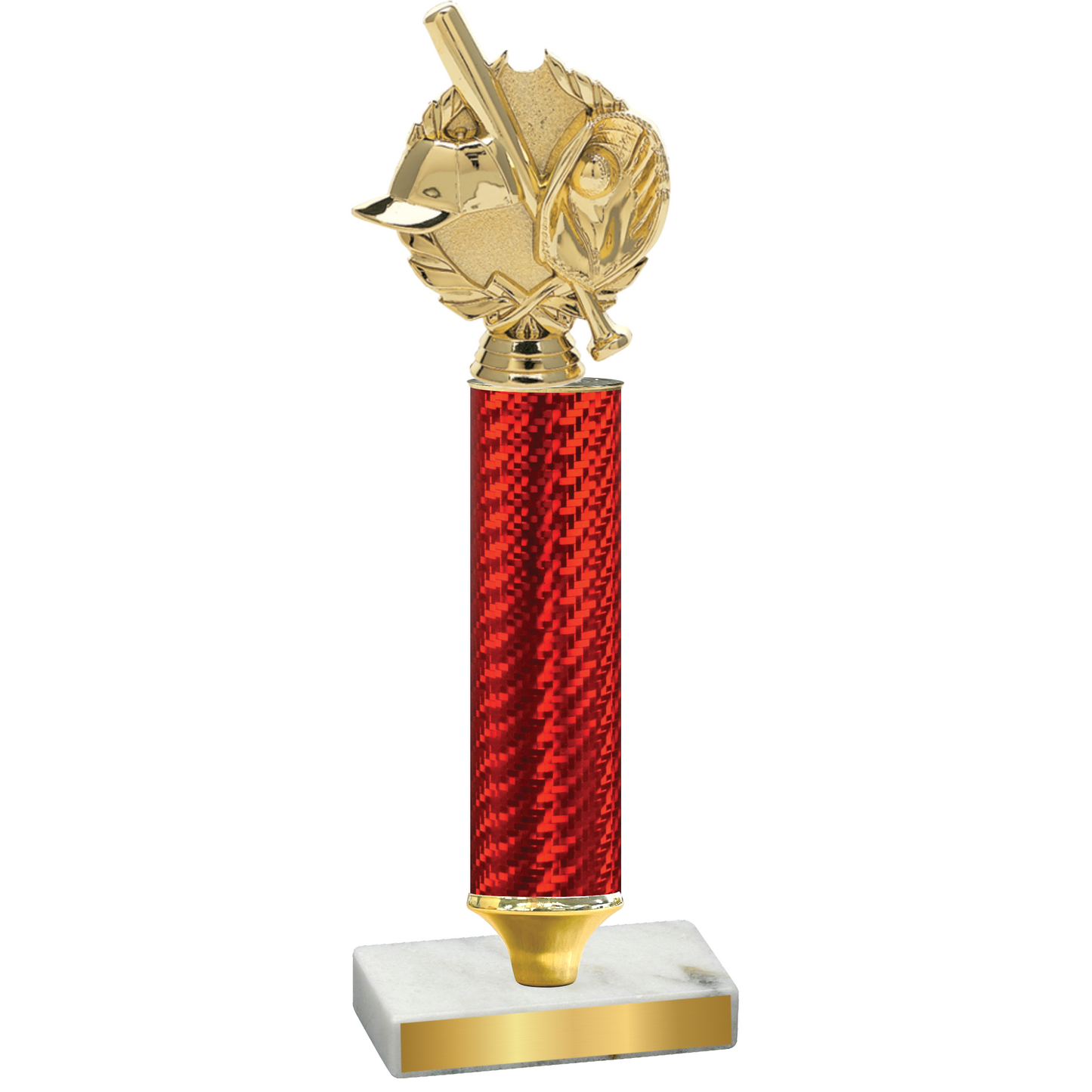 Value Red Carbon Fiber Baseball Trophy