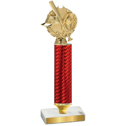 Value Red Carbon Fiber Baseball Trophy