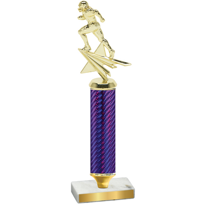 Value Purple Carbon Fiber Football Trophy