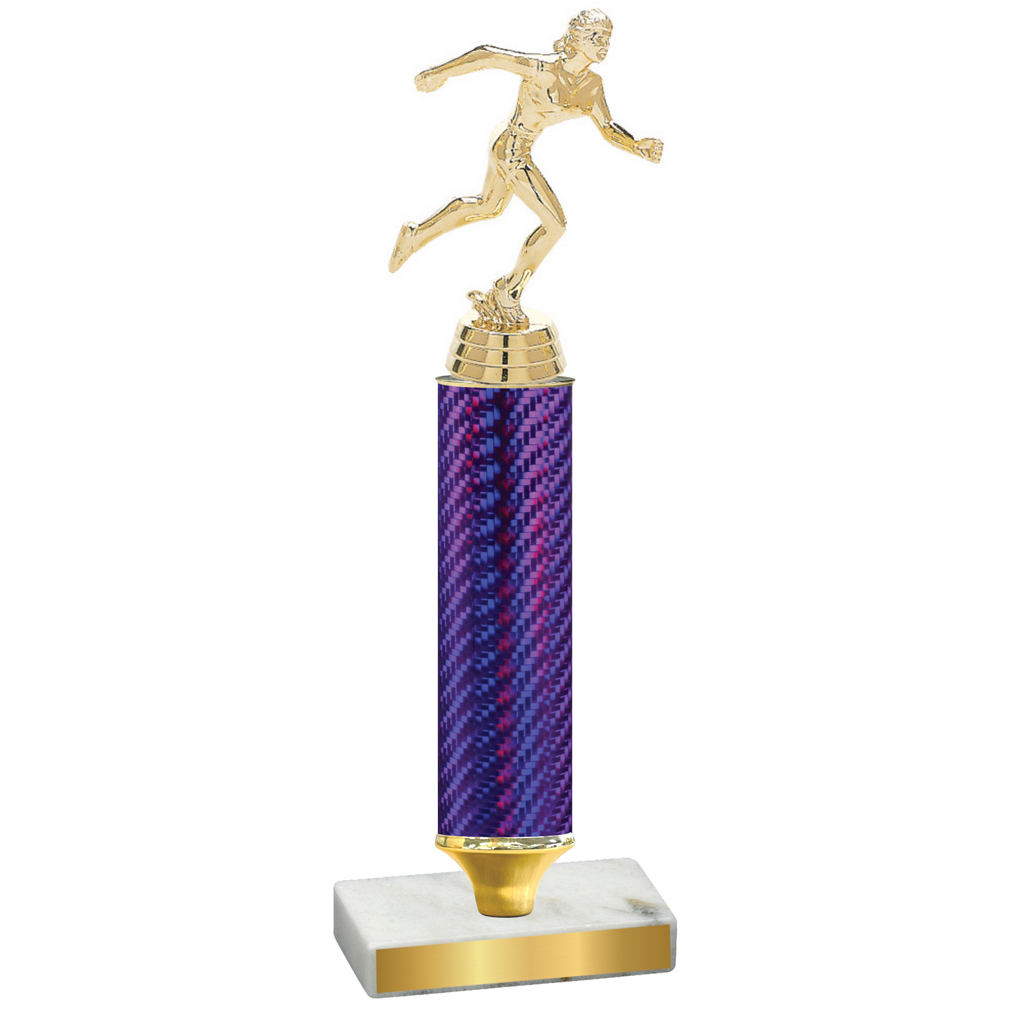 Value Purple Carbon Fiber Running Trophy