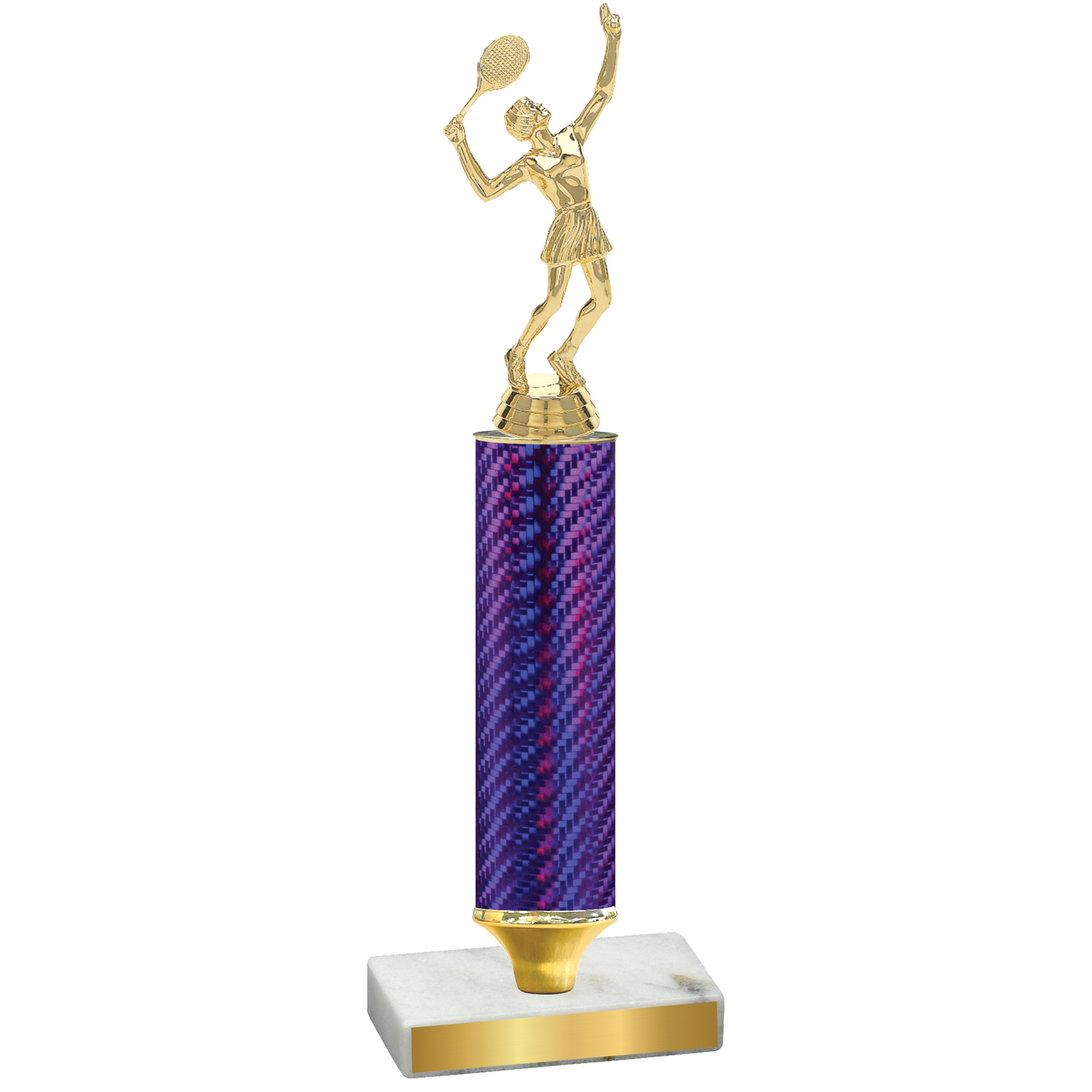 Value Purple Carbon Fiber Tennis Trophy