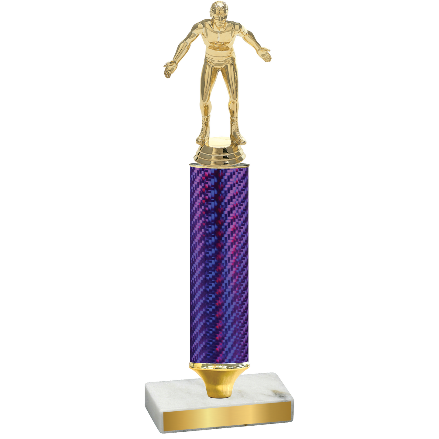 Value Purple Carbon Fiber Wrestling Trophy