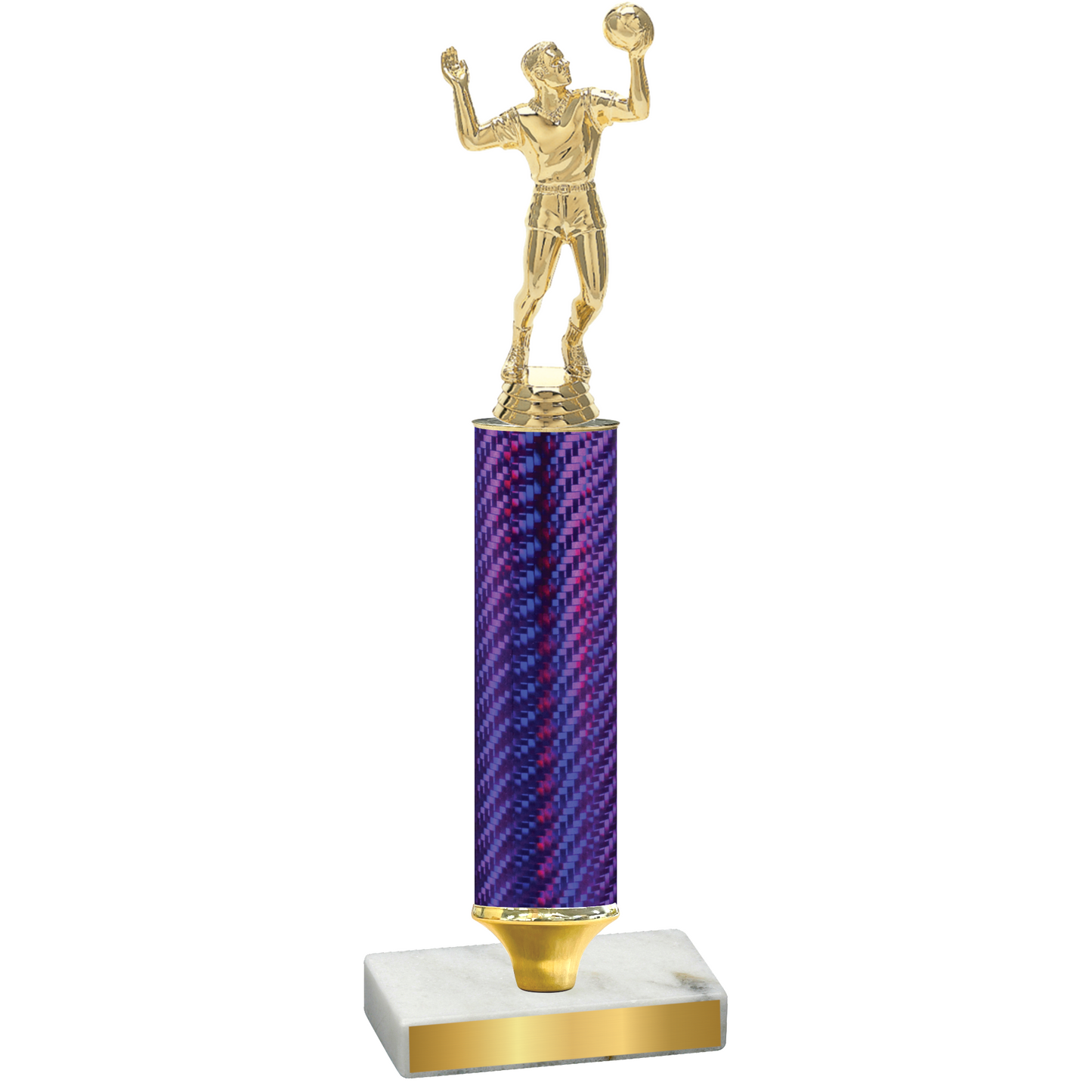 Value Purple Carbon Fiber Volleyball Trophy