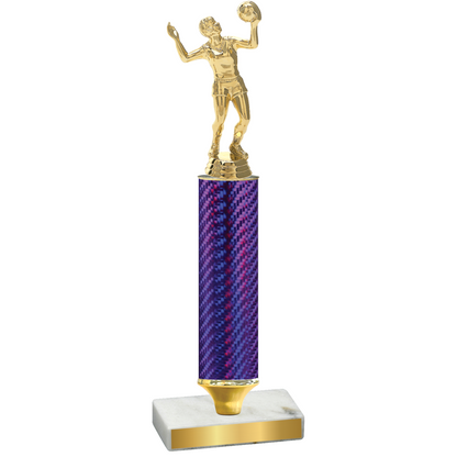 Value Purple Carbon Fiber Volleyball Trophy