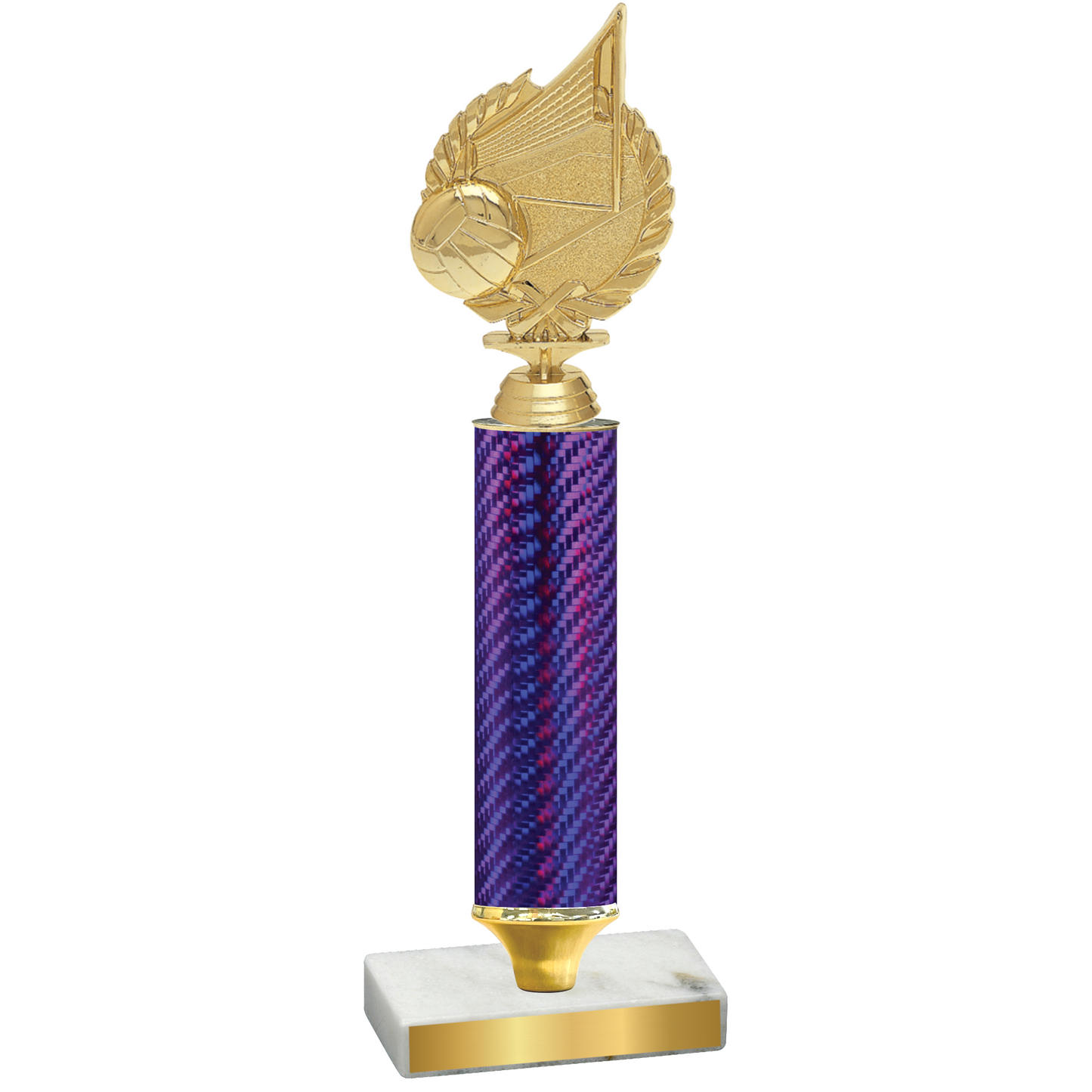 Value Purple Carbon Fiber Volleyball Trophy