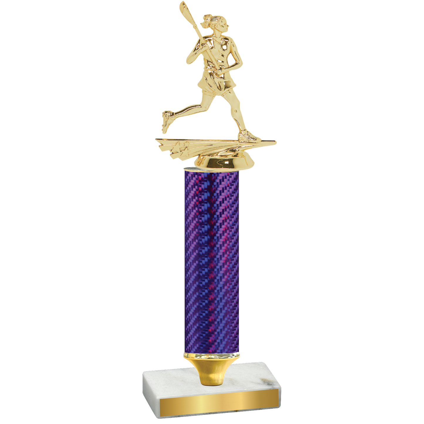 Value Purple Carbon Fiber Lacrosse Trophy