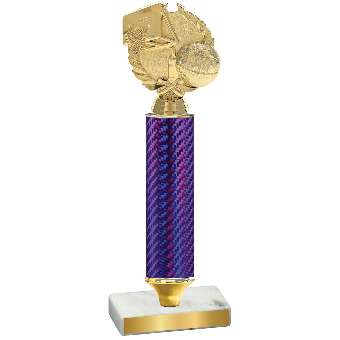 Value Purple Carbon Fiber Basketball Trophy