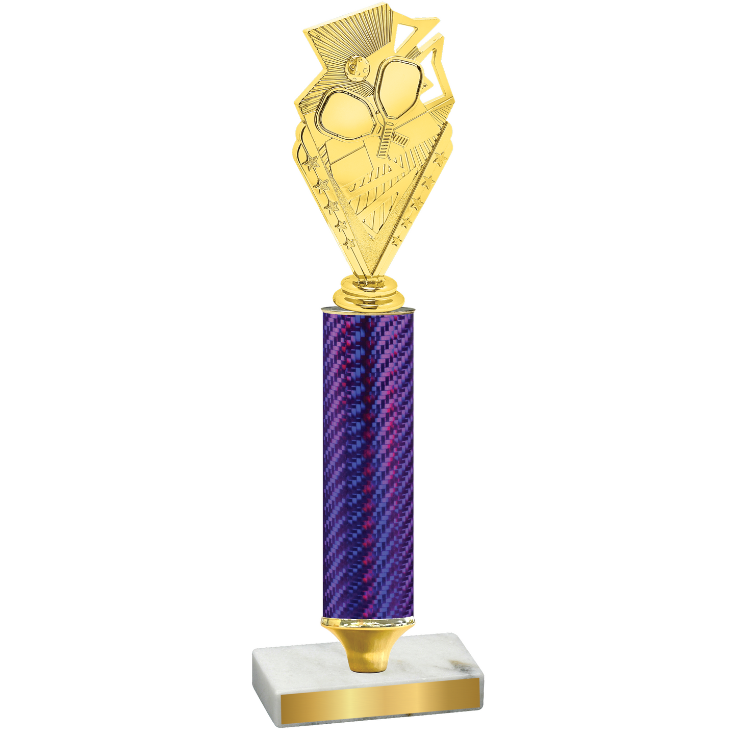 Value Purple Carbon Fiber Pickleball Trophy