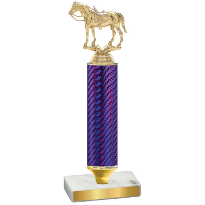 Value Purple Carbon Fiber Horses Trophy