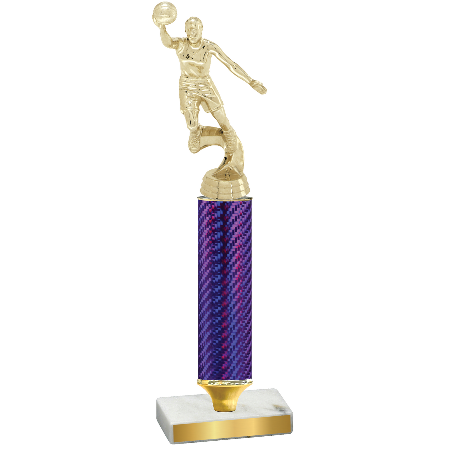 Value Purple Carbon Fiber Basketball Trophy