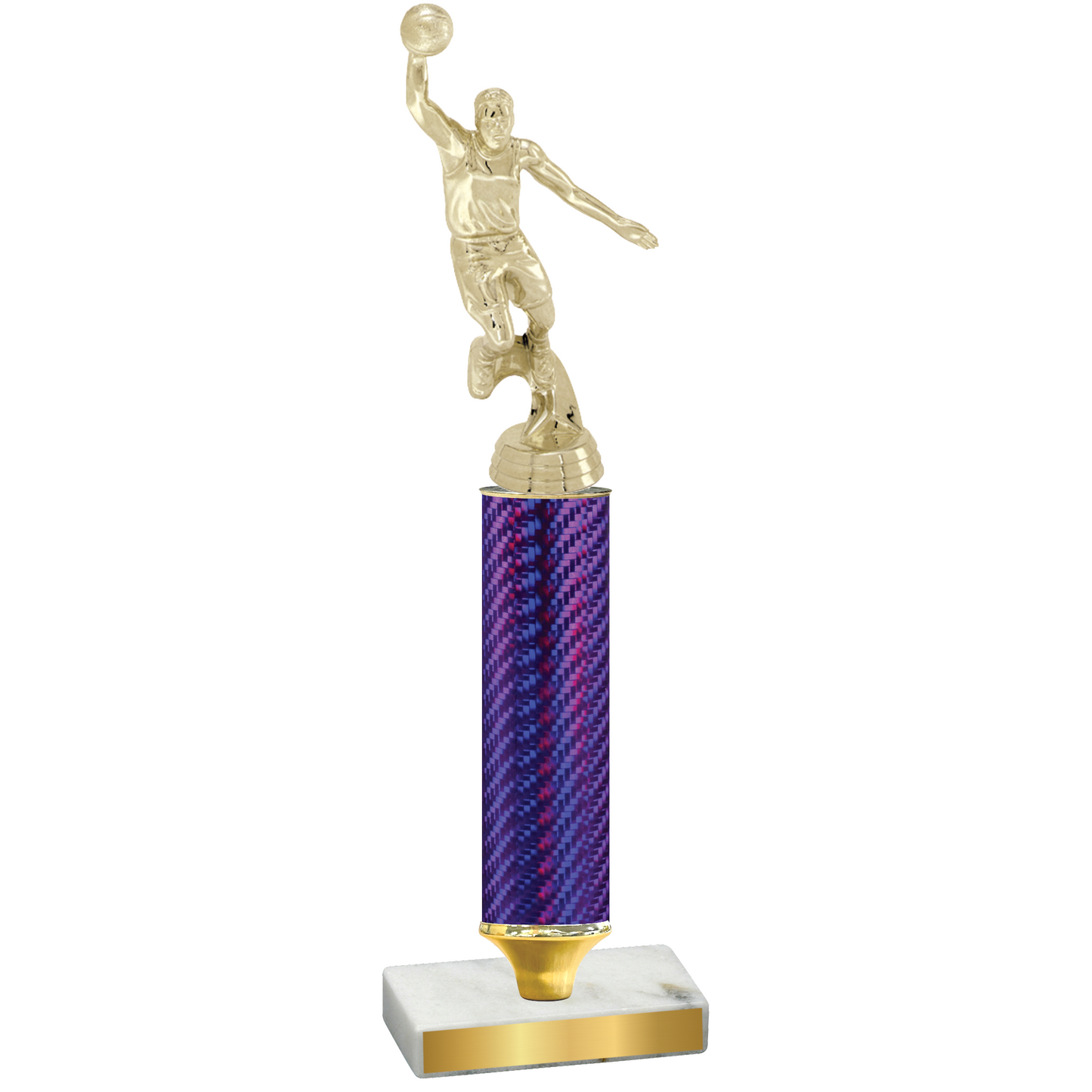 Value Purple Carbon Fiber Basketball Trophy