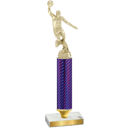 Value Purple Carbon Fiber Basketball Trophy