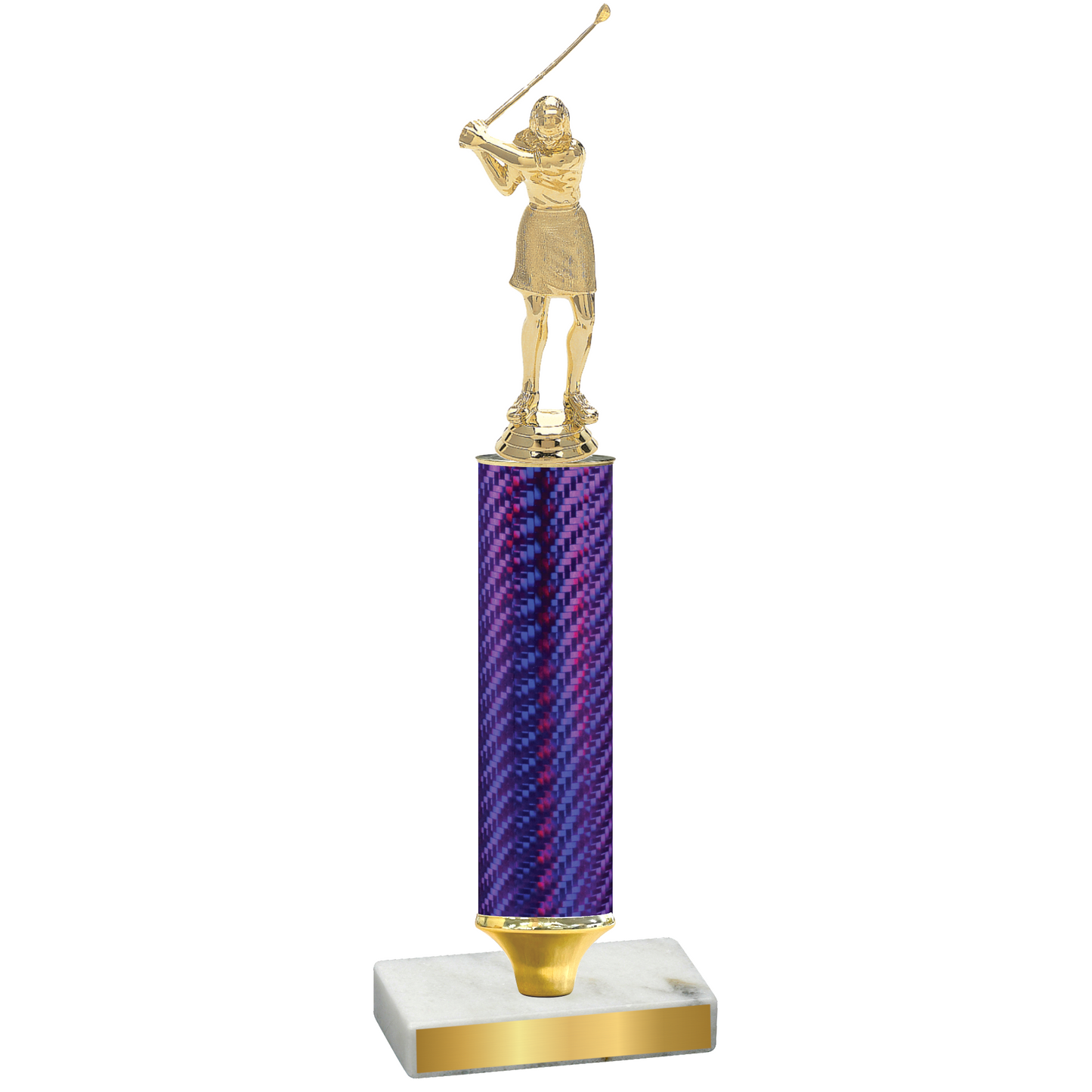 Value Purple Carbon Fiber Golf Trophy