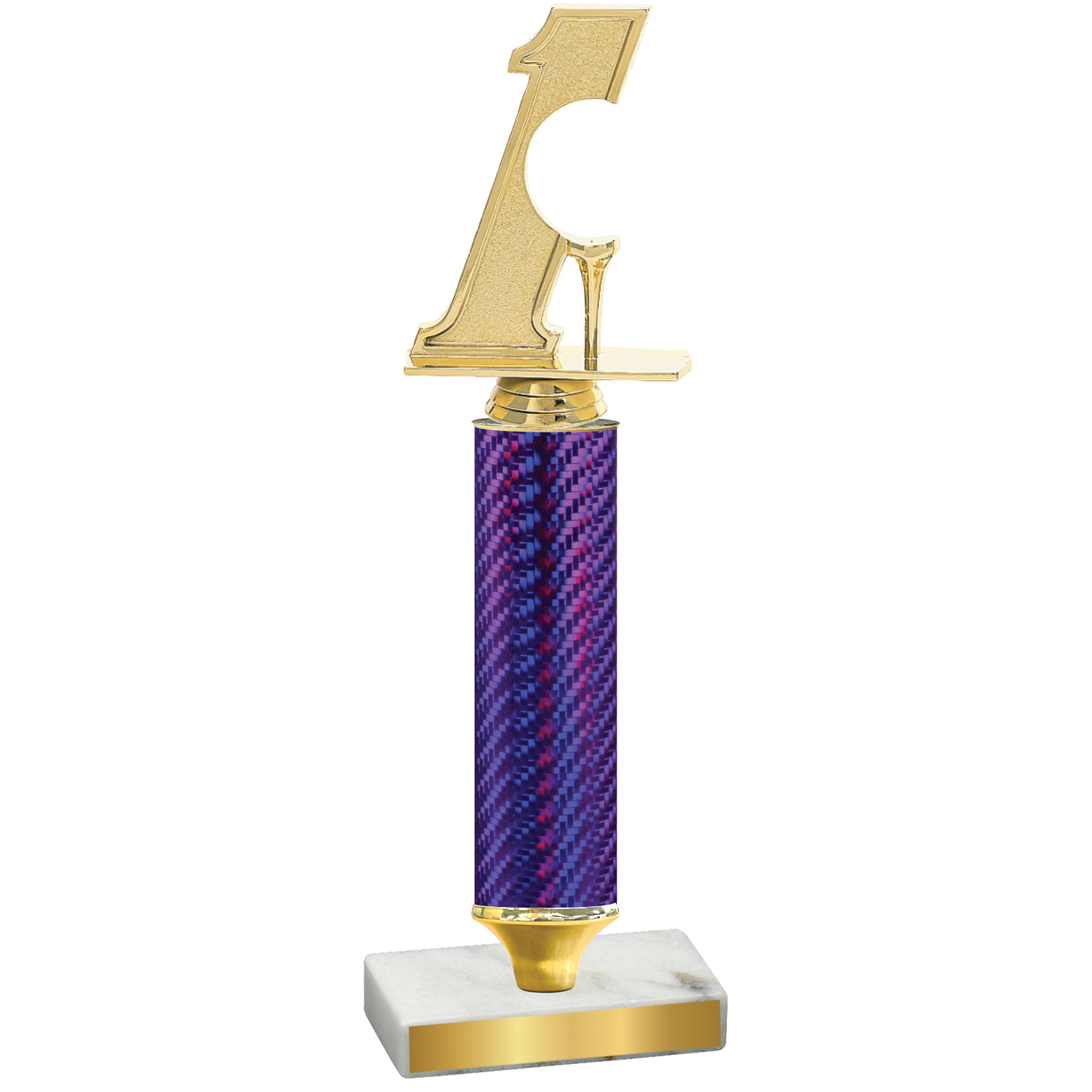 Value Purple Carbon Fiber Golf Trophy