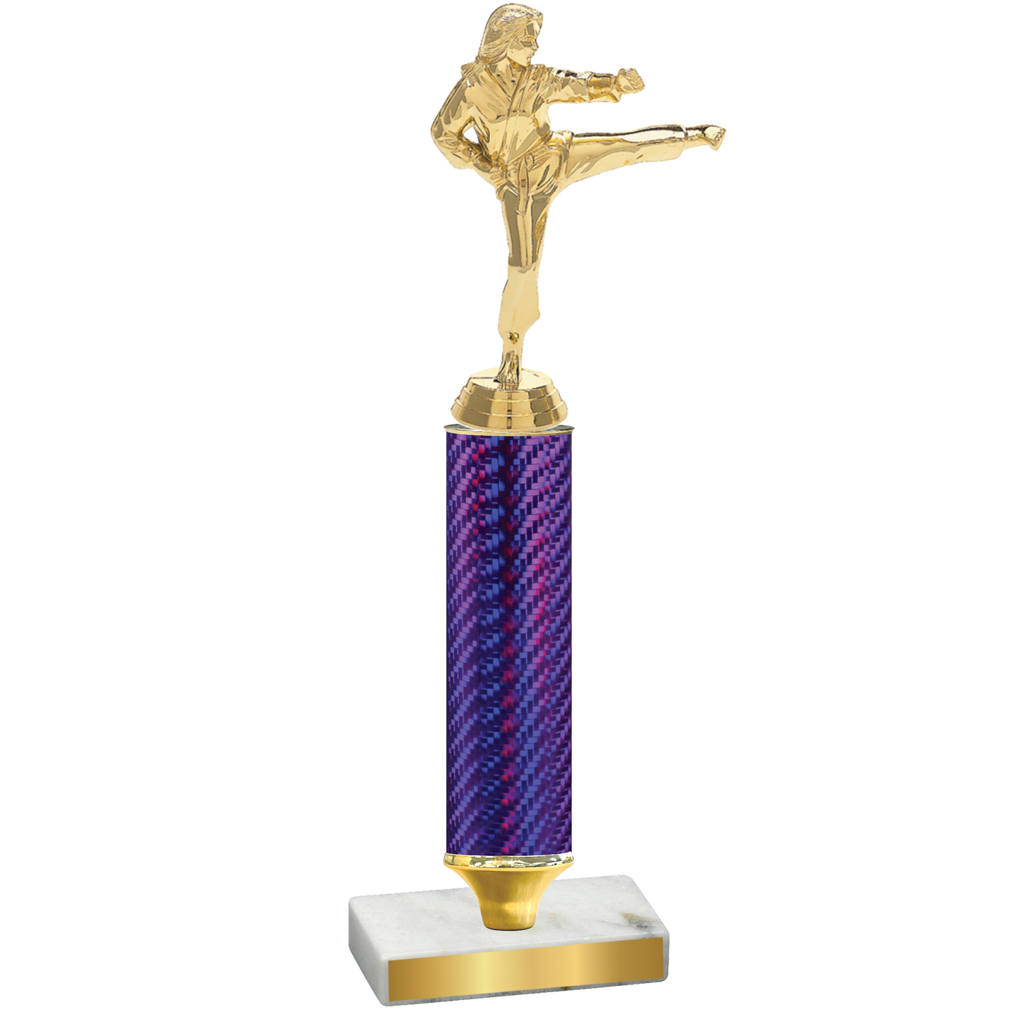 Value Purple Carbon Fiber Karate Trophy